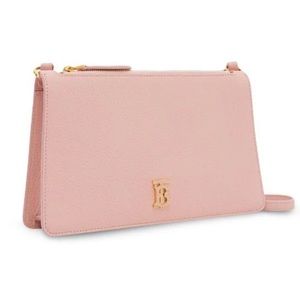 NEW Burberry pink leather tb logo shoulder bag
